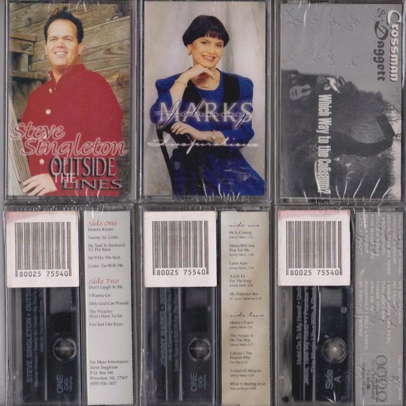 JOHNNY MARKS - STEVE SINGLETON - CROSSMAN & DAGGETT - 3 NEW & SEALED CASSETTES - Picture 1 of 1